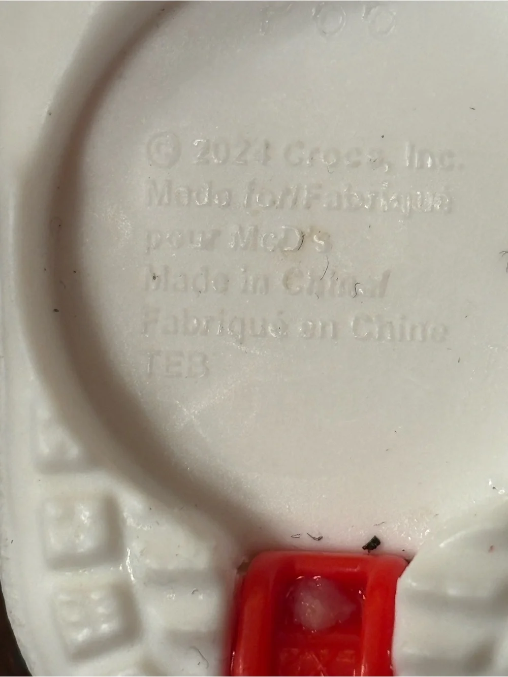 2024 Mcdonald's Crocs Toy # 8 Shoe Keychain Bag Clip No Box